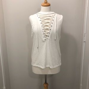 Lace-up Muscle Tee